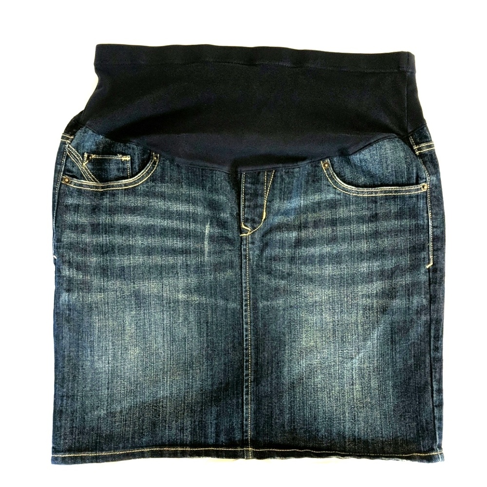 Maternity denim skirt